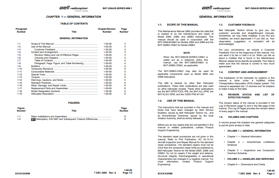 Bell 206A/B Series Maintenance Manual (Digital PDF) - Image 2