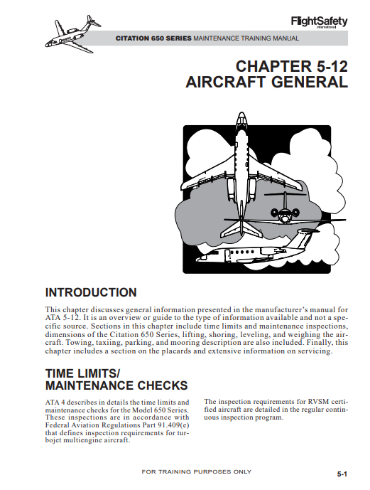 FlightSafety Cessna Citation 650 Series Maintenance Training Manual Volume 1 (Digital PDF) - Image 5