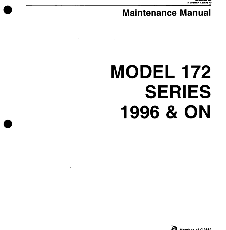 Cessna 172 Maintenance Manual (Digital PDF)