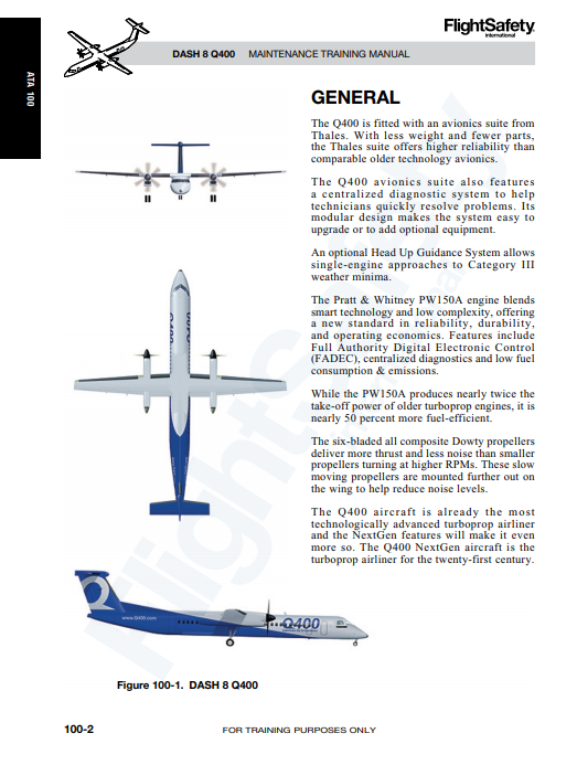 FlightSafety De Havilland Dash 8 Q400 Maintenance Training Manual Volume 1 (Digital PDF) - Image 5