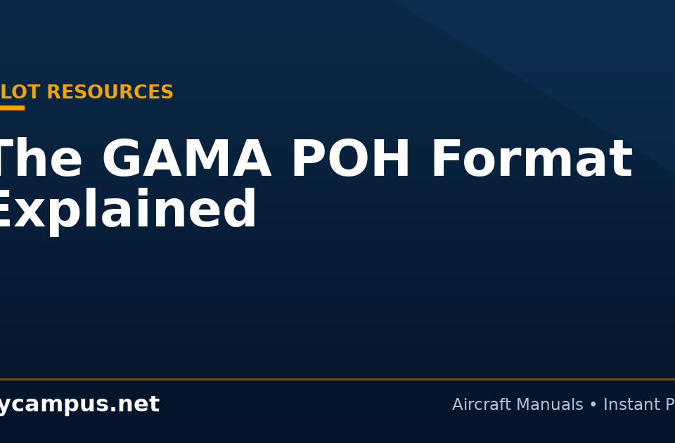 The GAMA POH Format Explained - Flycampus