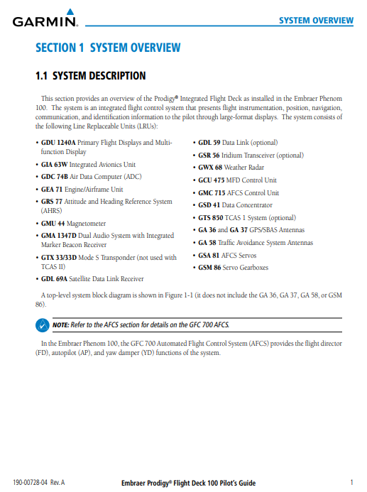 Embraer Phenom 100 Pilot Training Manual (Digital PDF) - Image 2