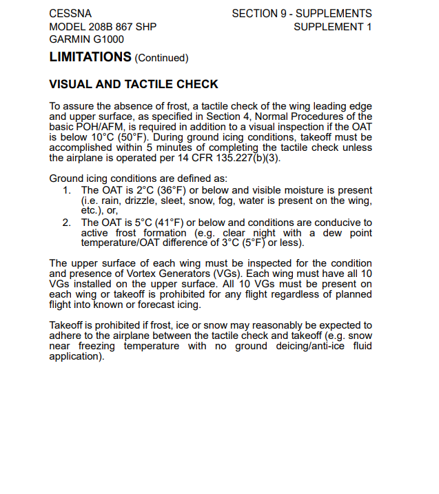Cessna Grand Caravan EX 208B TKS Ice Protection System Flight Manual Supplement (Digital PDF) - Image 4
